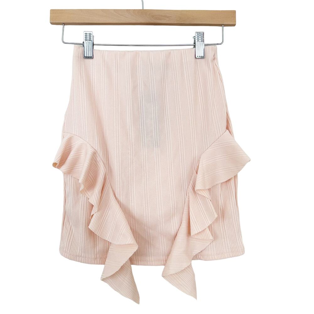 Boohoo Light Pink Ruffle Skirt Sz 4